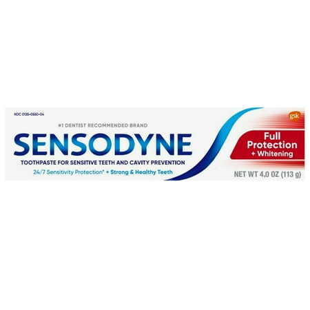 Sensodyne Maximum Strength Anticavity Toothpaste for Sensitive Teeth With Fluriode And Cavity Proctection, Full Protection - 4 Oz