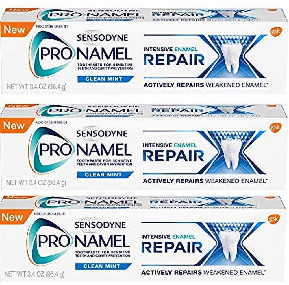 Sensodyne ProNamel, Clean Mint, Intensive Repair 3.4 Ounce (Pack of 3) C17