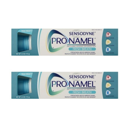 Sensodyne ProNamel Flouride Toothpaste, Fresh Wave 4 oz (Pack of 2)