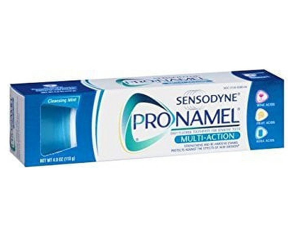 Sensodyne ProNamel Multi-Action Toothpaste, Cleansing Mint, 4 oz, 3-Pack