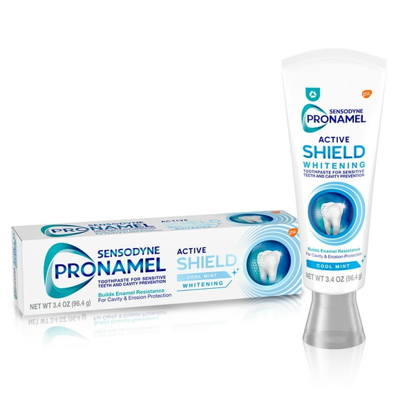 Sensodyne Pronamel Active Shield Whitening Enamel Toothpaste, Cool Mint, 3.4 Oz