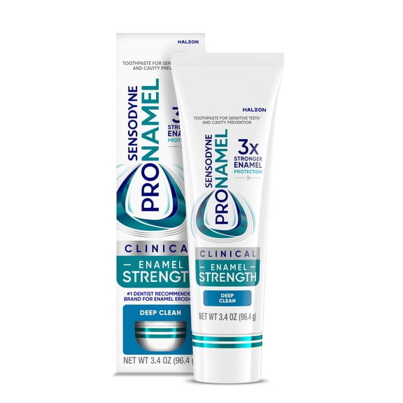 Sensodyne Pronamel Clinical Enamel Strength Toothpaste, Deep Clean, 3.4 Oz