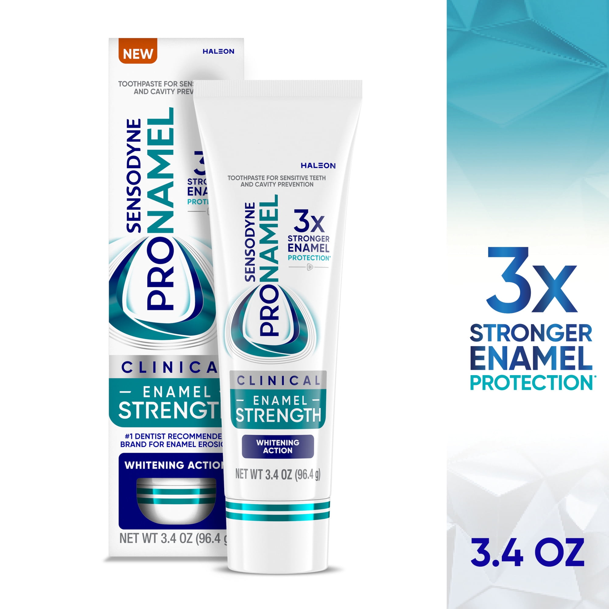 Sensodyne Pronamel Clinical Enamel Strengthening Toothpaste, Whitening Action, 3.4 Oz