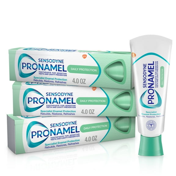 Sensodyne Pronamel Daily Protection Toothpaste for Sensitive Teeth and Enamel Strength, 4 oz (Pack of 3)