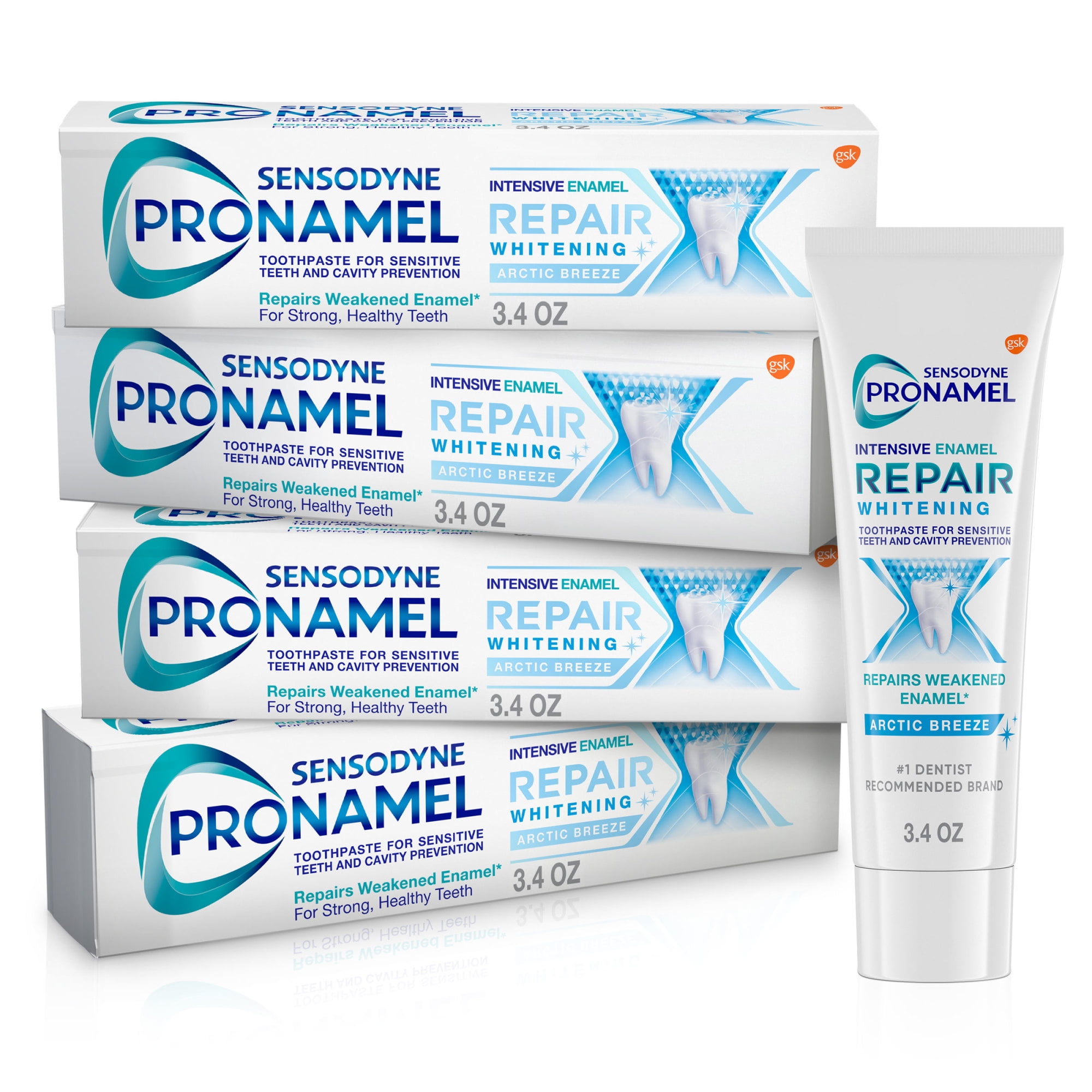 Sensodyne Pronamel Enamel Repair Whitening Toothpaste, 3.4oz (Pack of 4 ...