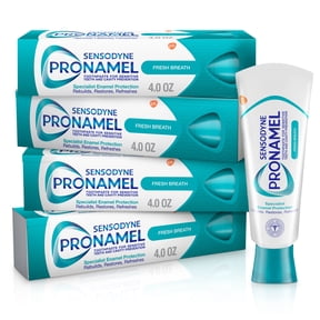 Sensodyne Pronamel Fresh Breath Enamel Toothpaste for Sensitive Teeth and Cavity Protection, Fresh Wave - 4 Oz (4 Pack)