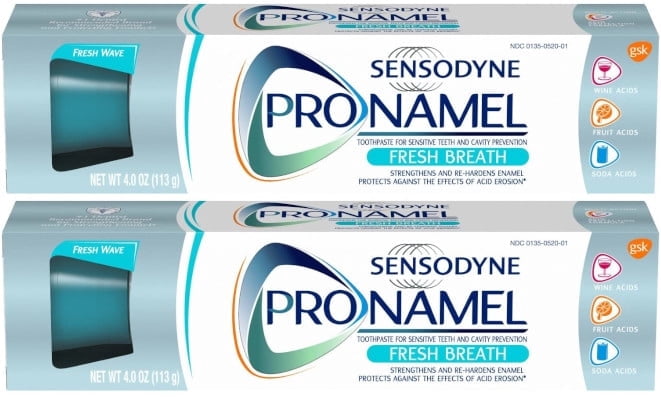 Sensodyne Pronamel Fresh Breath Sensitive Toothpaste, Fresh Wave, 4 Oz, 2 Pack