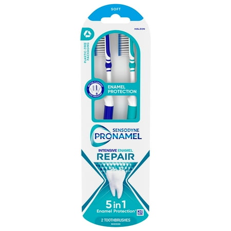 Sensodyne Pronamel Intensive Enamel Repair Soft Toothbrush, 2 Pack, for Adults