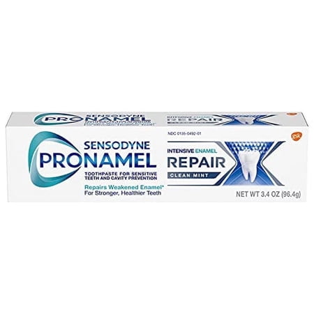 Sensodyne Pronamel Intensive Enamel Repair Toothpaste for Sensitive Teeth, to Reharden and Strengthen Enamel, Clean Mint - 3.4 Ounces