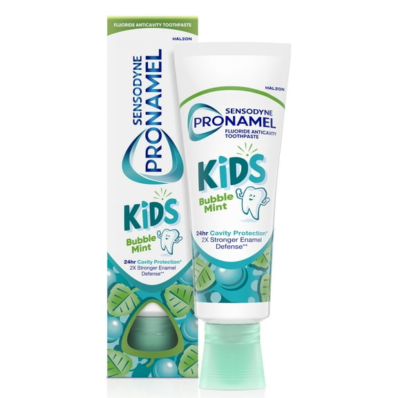 Sensodyne Pronamel Kids Toothpaste, Cavity and Enamel Protection, Ages 2+, Bubble Mint Flavored, 4 Oz