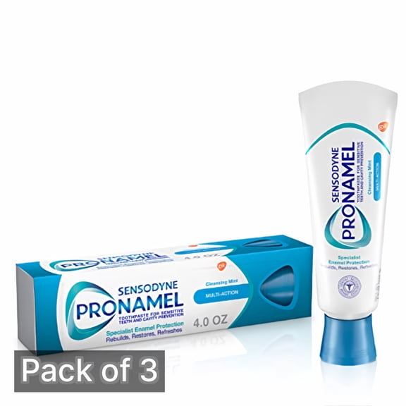 Sensodyne Pronamel Toothpaste, Multi-Action 4 oz Tube (Pack of 3)
