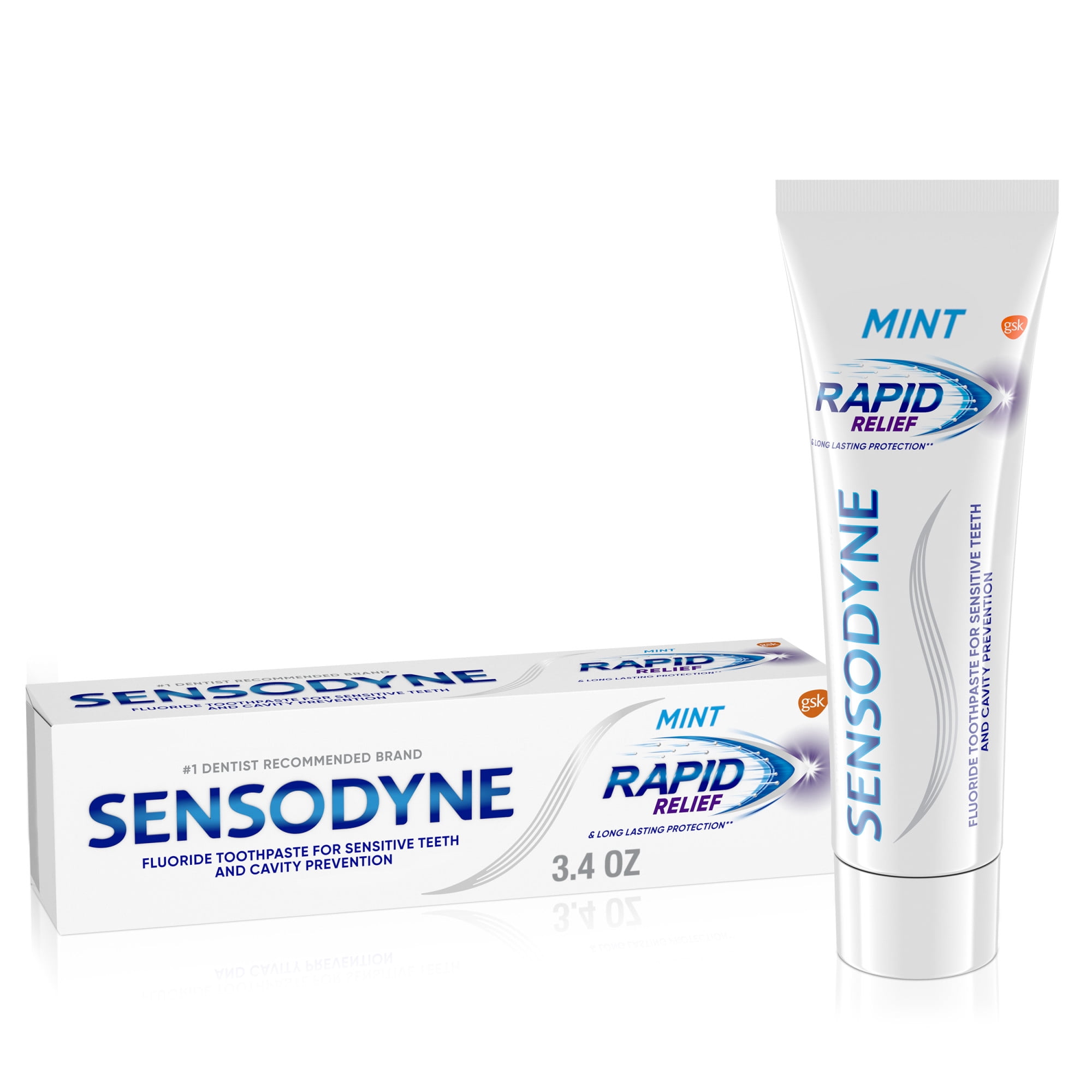 Sensodyne Rapid Relief Sensitive Toothpaste, Mint 3.4 Oz, for Adults