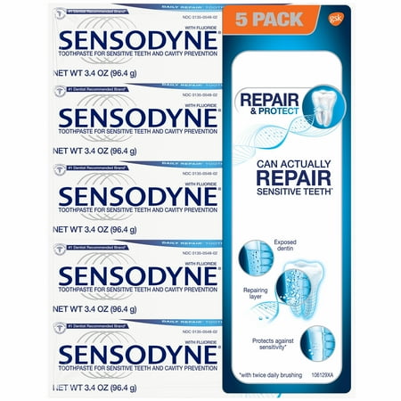 Sensodyne Repair & Protect Toothpaste for Sensitve Teeth (3.4 oz., 5 pk.)