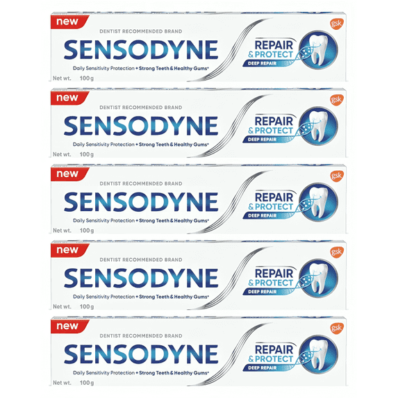 Sensodyne Repair and Protect Toothpaste for Deep Repair of Sensitive Teeth 100gm 5 Pieces Set