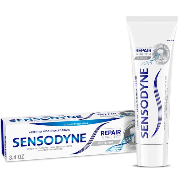 Sensodyne Repair and Protect Whitening Sensitive Toothpaste, Mint, 3.4 Oz