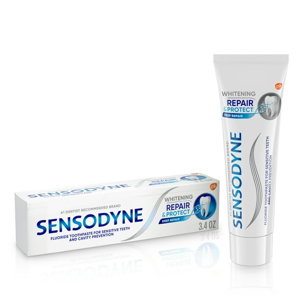 Sensodyne Repair and Protect Whitening Sensitive Toothpaste, Mint Flavor 3.4 Oz