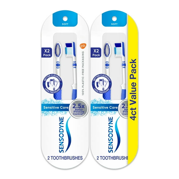 Sensodyne Sensitive Care Soft Toothbrush - 4 Count, for Adults