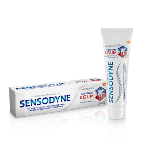 product image of Sensodyne Sensitivity & Gum Whitening Sensitive Toothpaste, Unflavored, 3.4 oz, for Adults