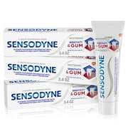Sensodyne Sensitivity & Gum Whitening Toothpaste, Mint, 3.4 oz (Pack of 3), for Adults