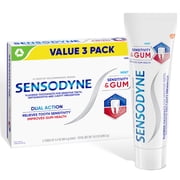 Sensodyne Sensitivity and Gum Sensitive Toothpaste, 3 x 3.4 Oz