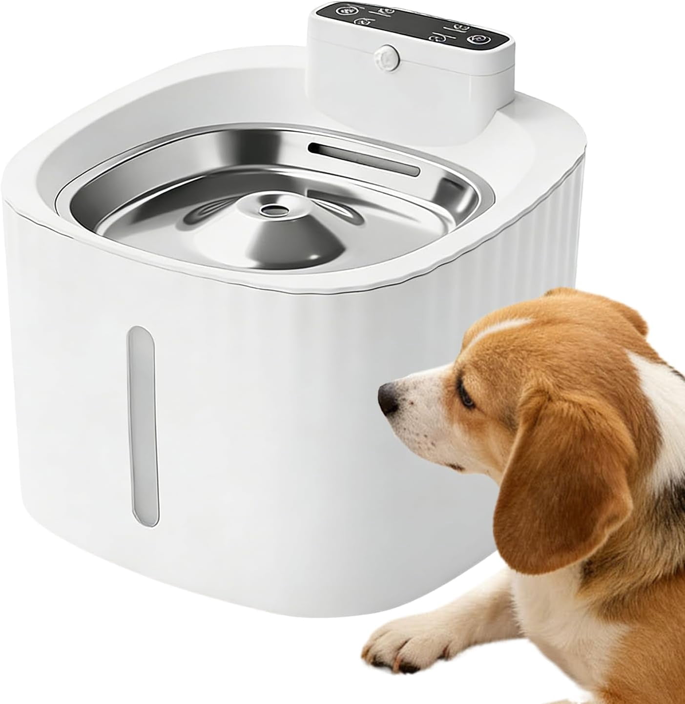 Sensor Activated Pet Water Fountain, Auto Circulation, LED Light, Quiet, for Cats Dogs