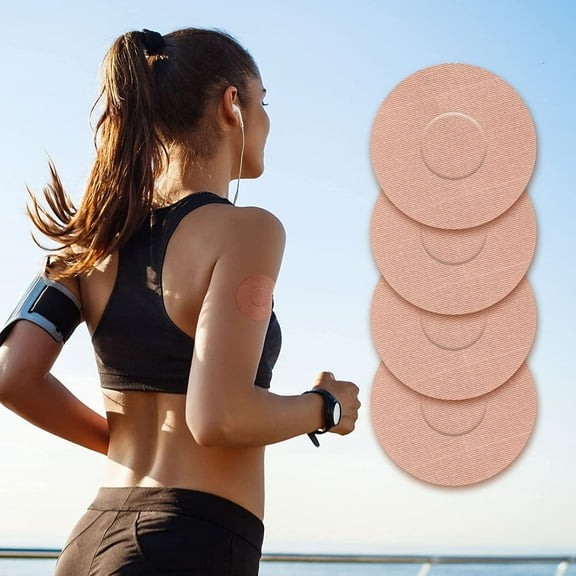 Sensor Adhesive Patch 10 PCS – Good for Libre – Enlite – Guardian – NO Glue in The Center of The Patch – Pre-Cut Back Paper – Long Fixation for Your Sensor,Beige