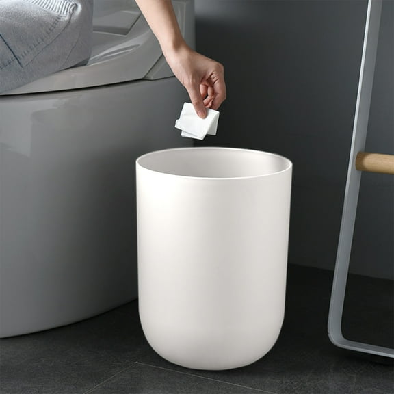 Sensor Automatic Trash Can, Touchless Motion-Sensing Bathroom Waste Bin, 10L Large Capacity, Round Slim Design Saves Space, Ideal for Living Room, Office, Kitchen Use(White)