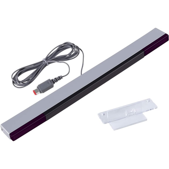 Sensor Bar for Wii, Replacement Wired  Ray Sensor Bar for  Wii and Wii U Console, Includes Clear Stand