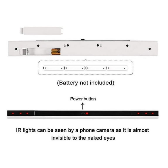 Sensor Bar for Wii, Wireless Wii Sensor Bar, Wireless Infrared Ray ...