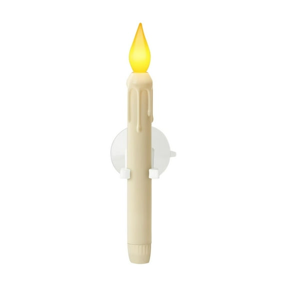 Sensor Dawn to Dusk LED Window Candles, 8-Inch Flickering Battery Operated Candles with Suction Cups for Xmas Home Decor
