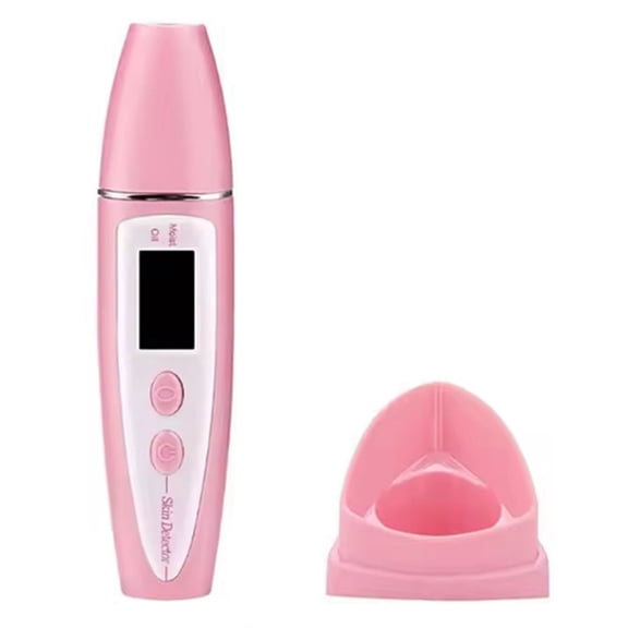 Sensor LCD Precise Detector Digital Skin Oil Moisture Tester for Face Care Lady Beauty Tool,1 * Skin tester,Pink