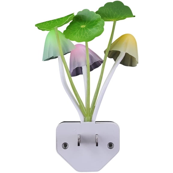 Sensor Led Night Light, Color Changing Plug-in LED Mushroom Dream Bed Lamp