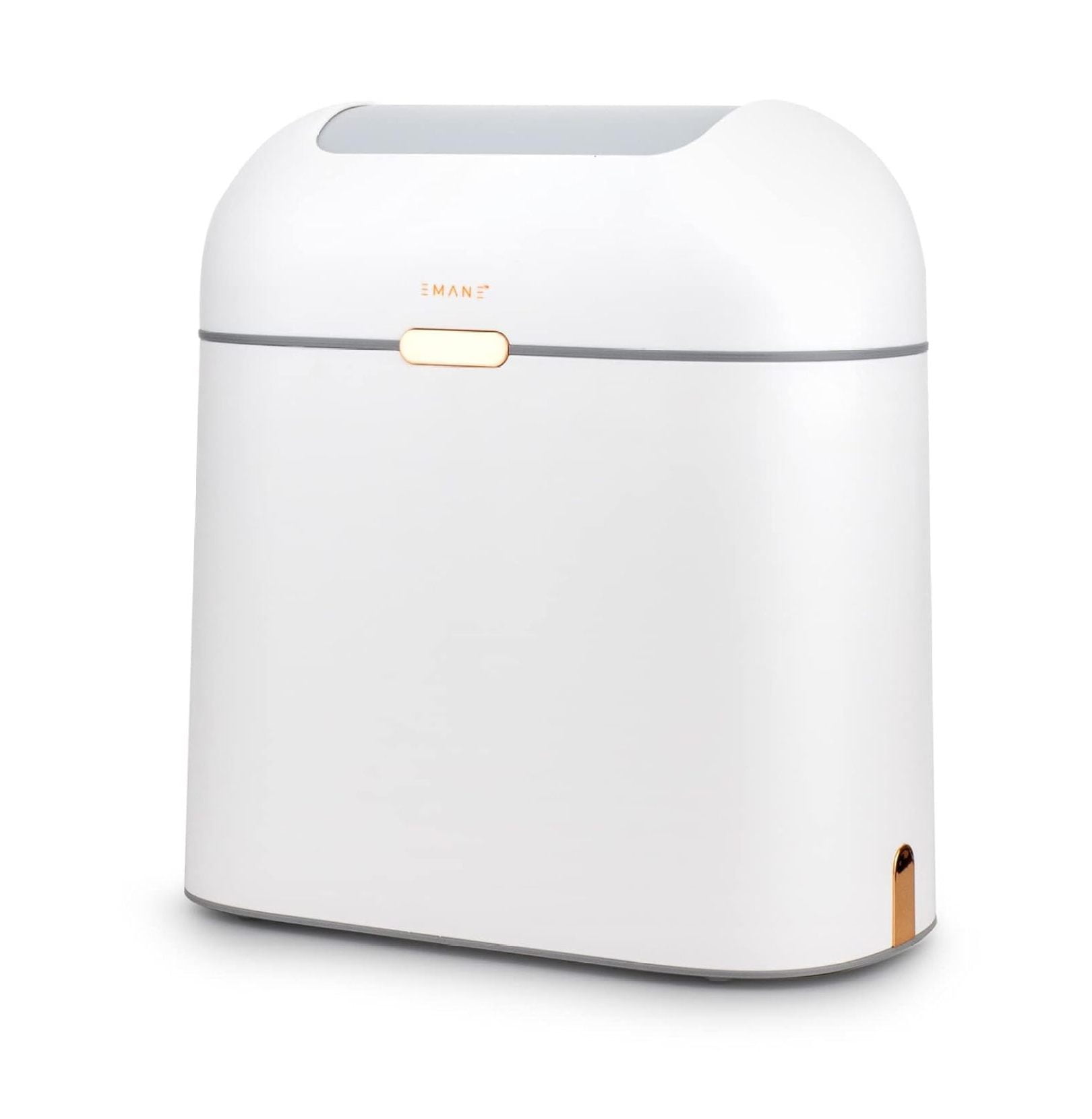 Sensor Lid Trash bin White Water Proof Golden Button for Office use ...