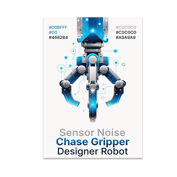 Sensor Noise Chase Gripper Designer Robot Art - Tech Enthusiast - 13x19 Poster Print