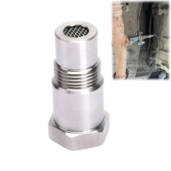 Sensor Spacer Adapter M18x1.5 Thread, Stainless Steel Universal Fit for Vehicle Exhaust System (1PC)
