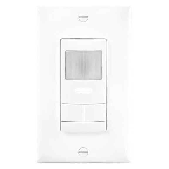 Sensor Switch WSX 2P WH PIR Occupancy Two Pole Wall Switch Sensor, Ivory