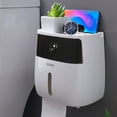 thumbnail image 1 of Sensor Tissue Dispenser | Automatic Wall-Mounted Paper Towel Holder with Transparent Window | Bathroom & Kitchen Paper Roll Organizer for Home & Office | White Plastic Storage with Adhesive Mount, 1 of 8
