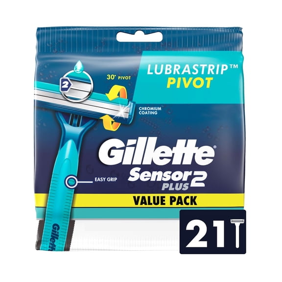Sensor2 Plus Pivot Men's isposable Razor, 21 Razors