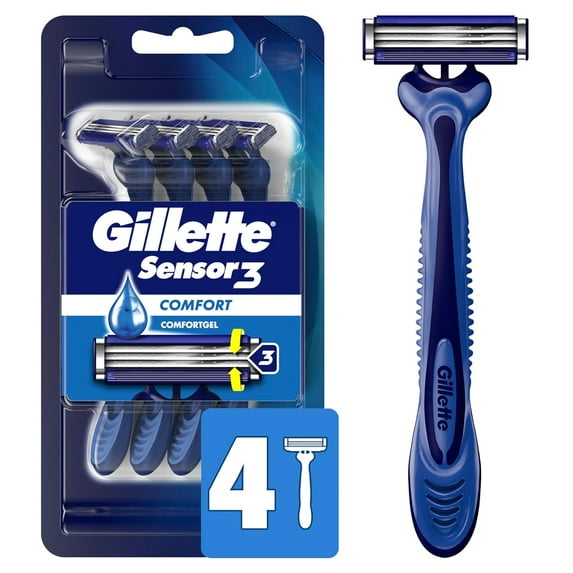 Sensor3 Smooth Shave isposable Razor, 4 Count