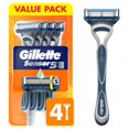 thumbnail image 1 of Sensor5 Men's Disposable Razors, 4 Count, 1 of 1