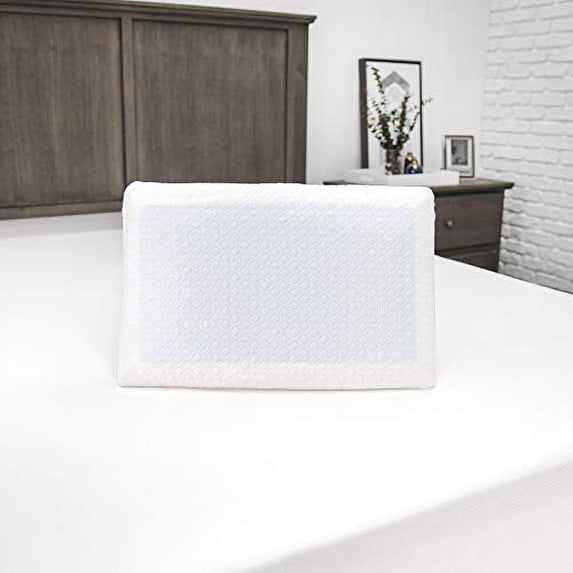 SensorPEDIC Gel Overlay Memory Foam Pillow, Standard, White