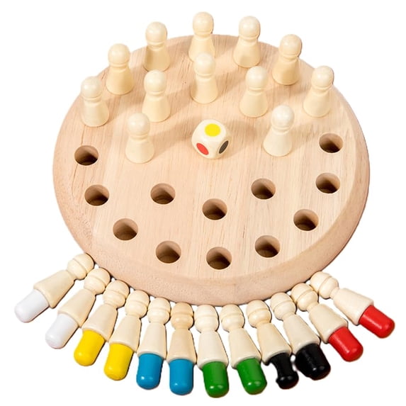 Sensorial Wooden Memory Match Color Peg Board Chess Game,Color Memory ...
