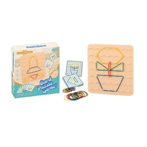 Sensory Activity Board Rubber Band Puzzle Game for Dementia Patients Wooden Geoboard with Latex Bands Pattern Cards STEM Learning Tools Senior Memory Care Elderly Cognitive Therapy Home Care,B