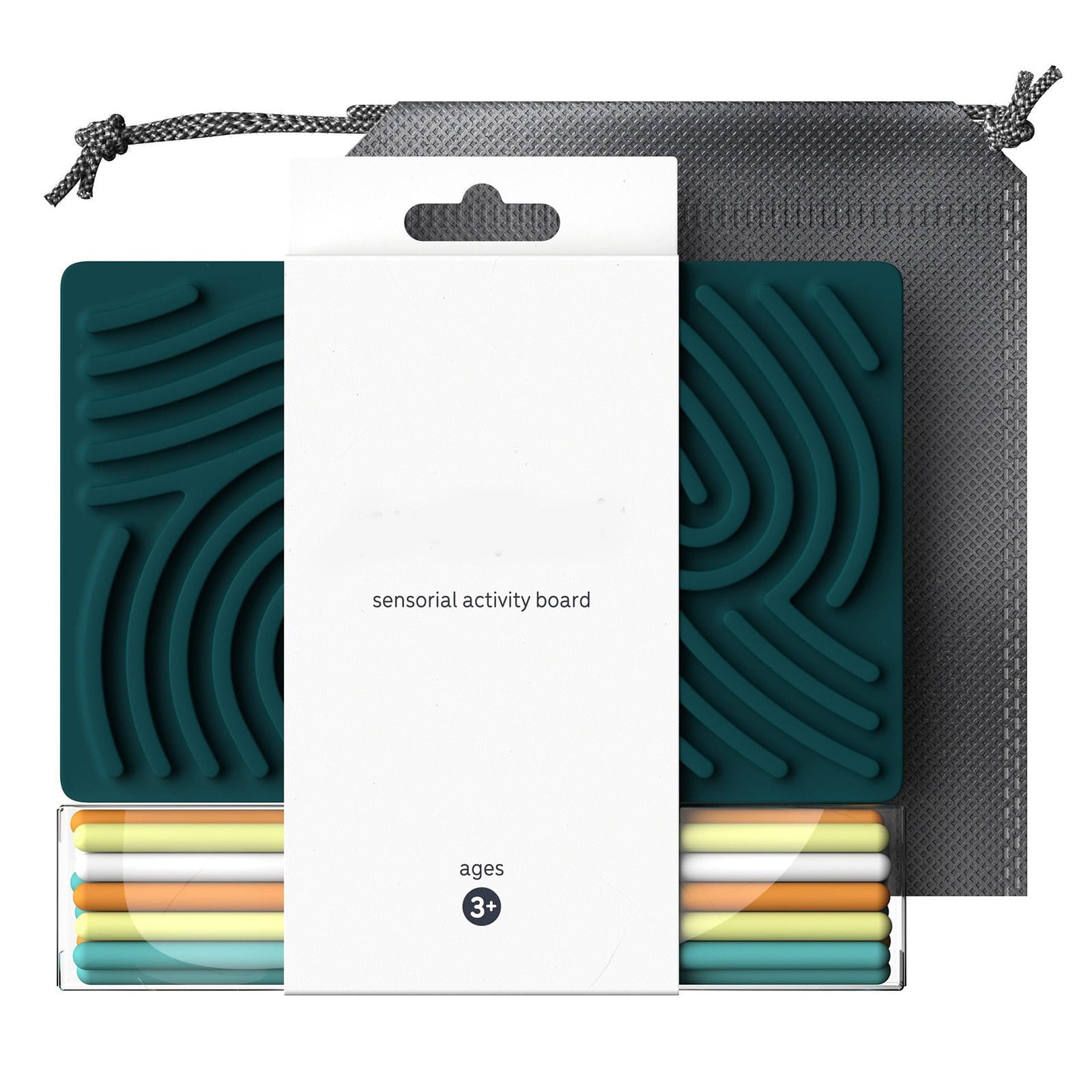 Silicone Fidget Toy Für Autismus ADHS LVZONGXIN Sensorik Board - Fidget Toy Mit 20 Silikonstreifen Reisespielzeug Ab 2 Jahre