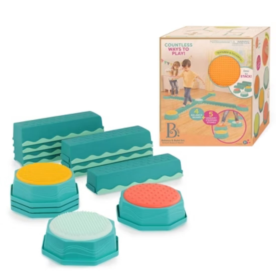 Sensory Balance Beams for Active Play Balance and Build Set with 8 beam ...