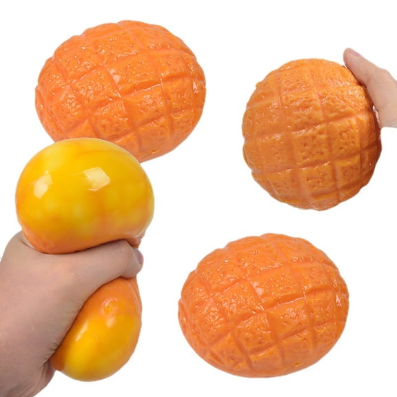 Sensory Ball, Decompression Pinch Music Slow Rebounds Soft Tool, Simulation Food Pineapple Bun Cake, Squeeze Fidget for Adults, Stress Relief