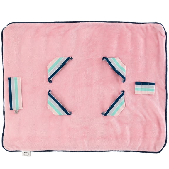 Sensory Basics: Weighted Lap Pad - 5 lbs Sunrise Pink - Kids & Adults 50+ lbs, 22x16x2", Soft Velour, Media Holding Elastic Bands, Sensory Comfort