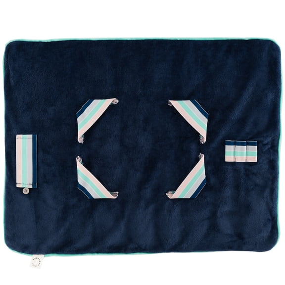 Sensory Basics: Weighted Lap Pad - 7 lbs Twilight Blue - Kids & Adults 70+ lbs, 22x16x2", Soft Velour, Media Holding Elastic Bands, Sensory Comfort