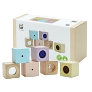 PlanToys  Sensory Blocks Wooden Learning Toy | Montessori Educational Activity for Tactile, Auditory & Visual Exploration | Eco-Friendly Toy for Early Development & Discovery