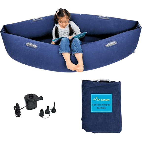 Sensory Chair for Kids  Inflatable Peapod for Children, Includes Electric Air Pump